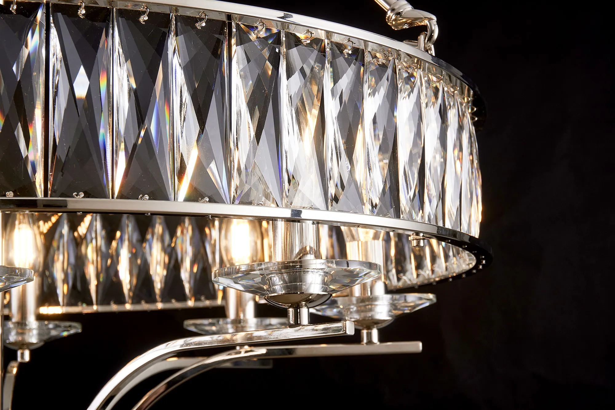 Vivienne Crystal Pendant/Semi Ceiling 6 Light French Gold IL31825  Diyas Vivienne French Gold